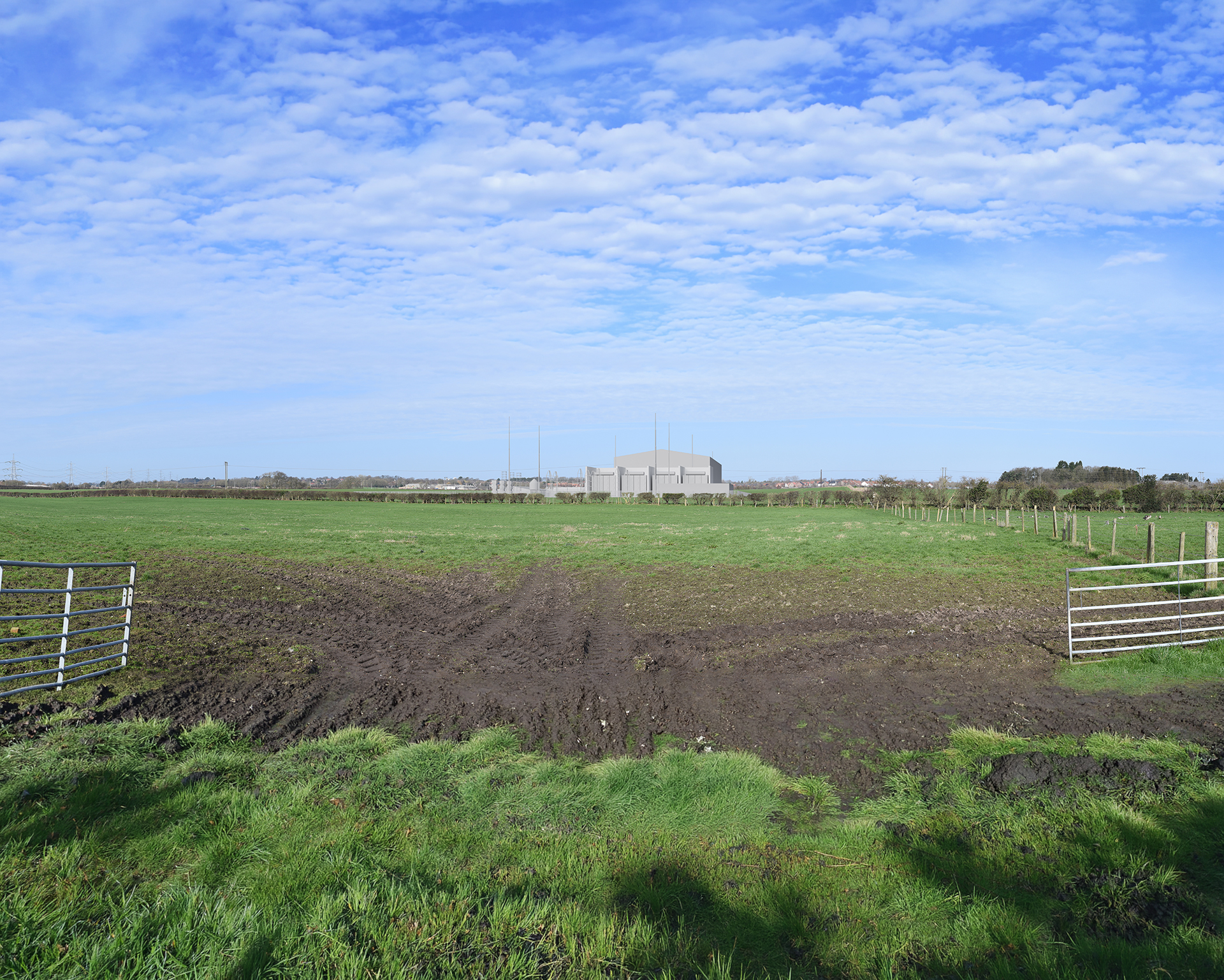 Viewpoint 1: Shepherd Lane - Photomontage of proposed development